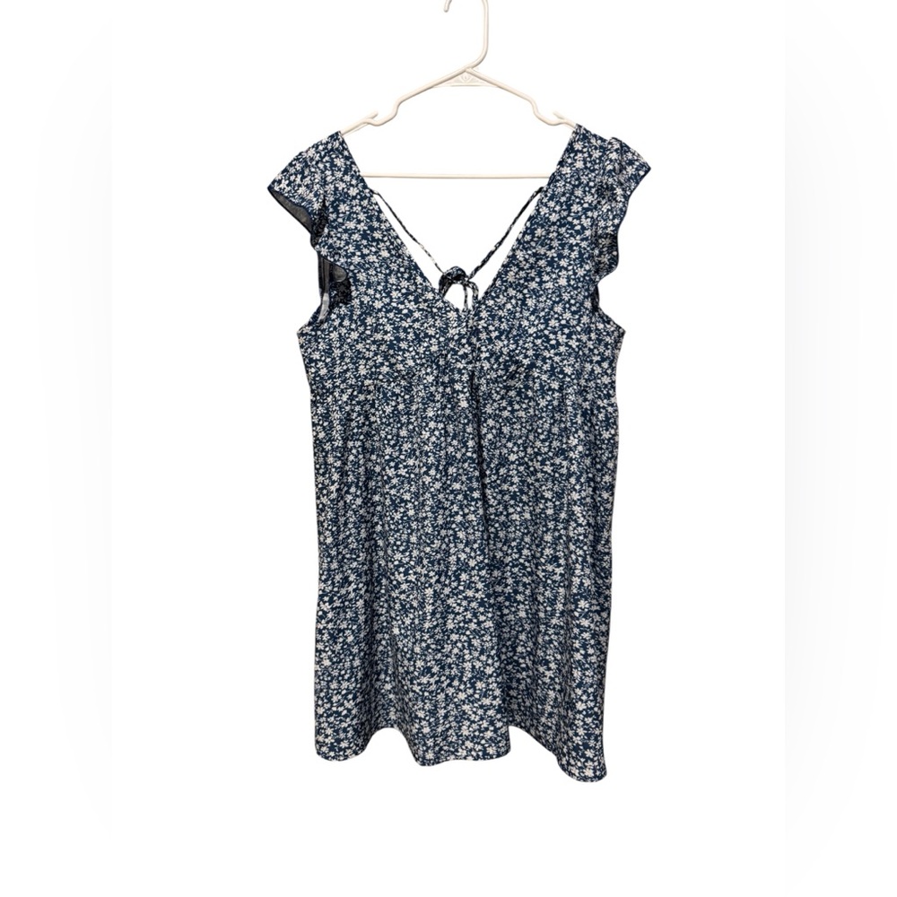 SHEIN Blue Floral Mini Dress